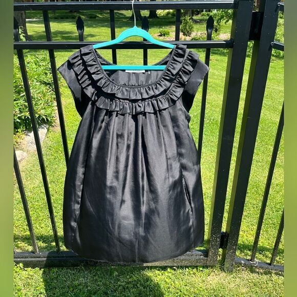 Susana Monaco Silk Ruffle Tunic Blouse - Picture 6 of 9